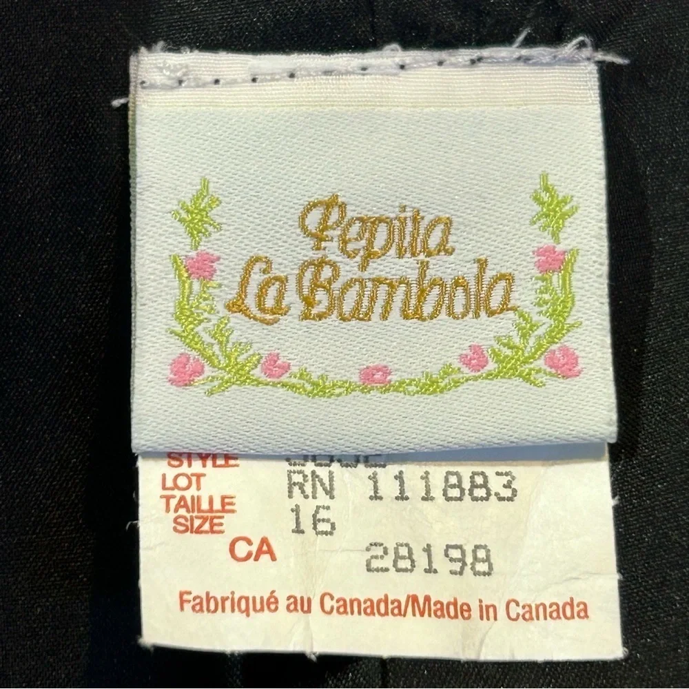 Vintage Pepita La Bambola A-Line Hip Hugger Stretch Floral Print Skirt NWT